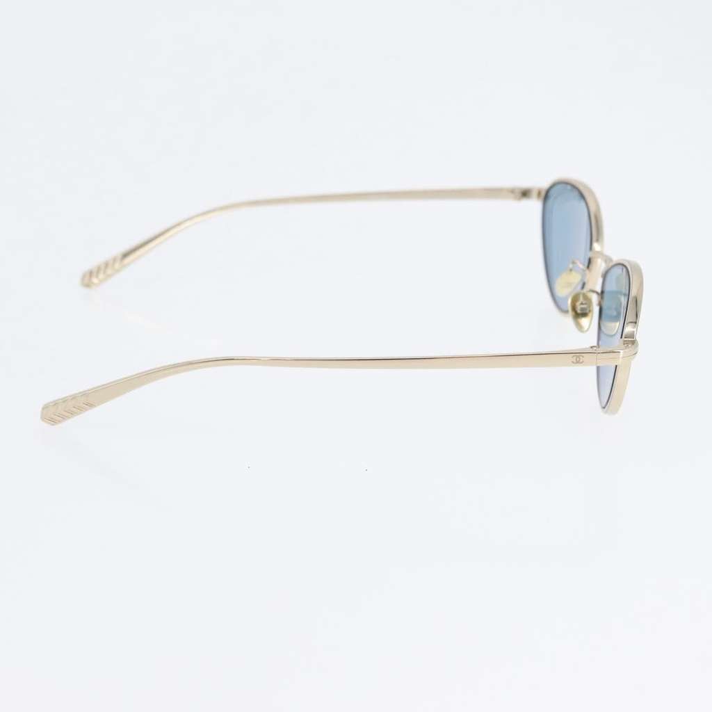 Chanel Logo CC Sunglasses Blue Metal Good condition - Inside View