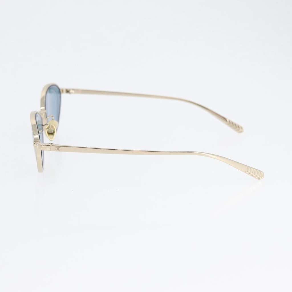 Chanel Logo CC Sunglasses Blue Metal Good condition - Model View