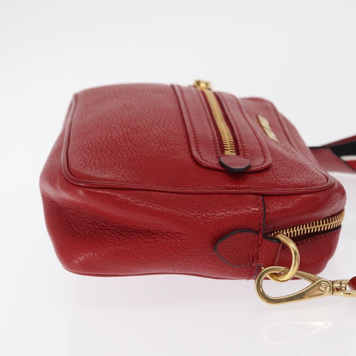 Miu Miu Madras Zip Pocket Crossbody Red Leather Good condition - Inside View