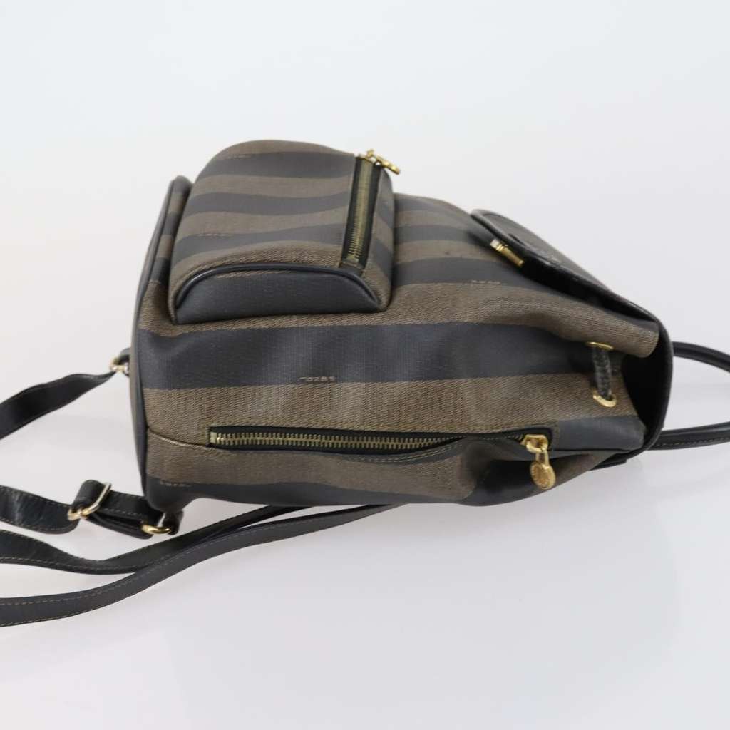 Fendi Pequin Front Pocket Backpack Brown Fair condition - Inside View