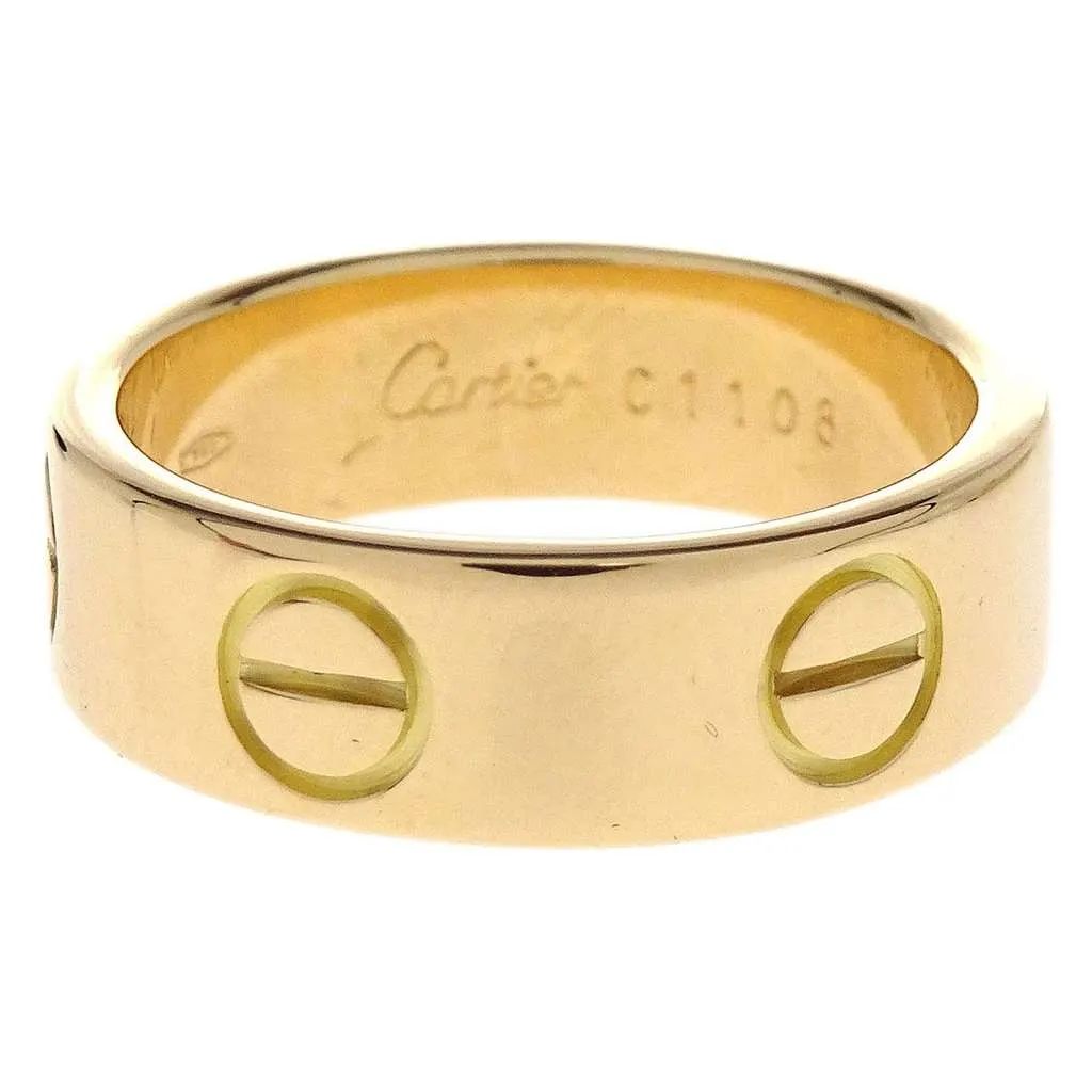 Cartier Love Wedding Band Ring Gold Good - Front View