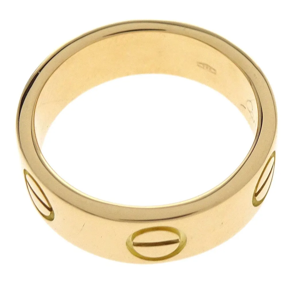 Cartier Love Wedding Band Ring Gold Good - Back View