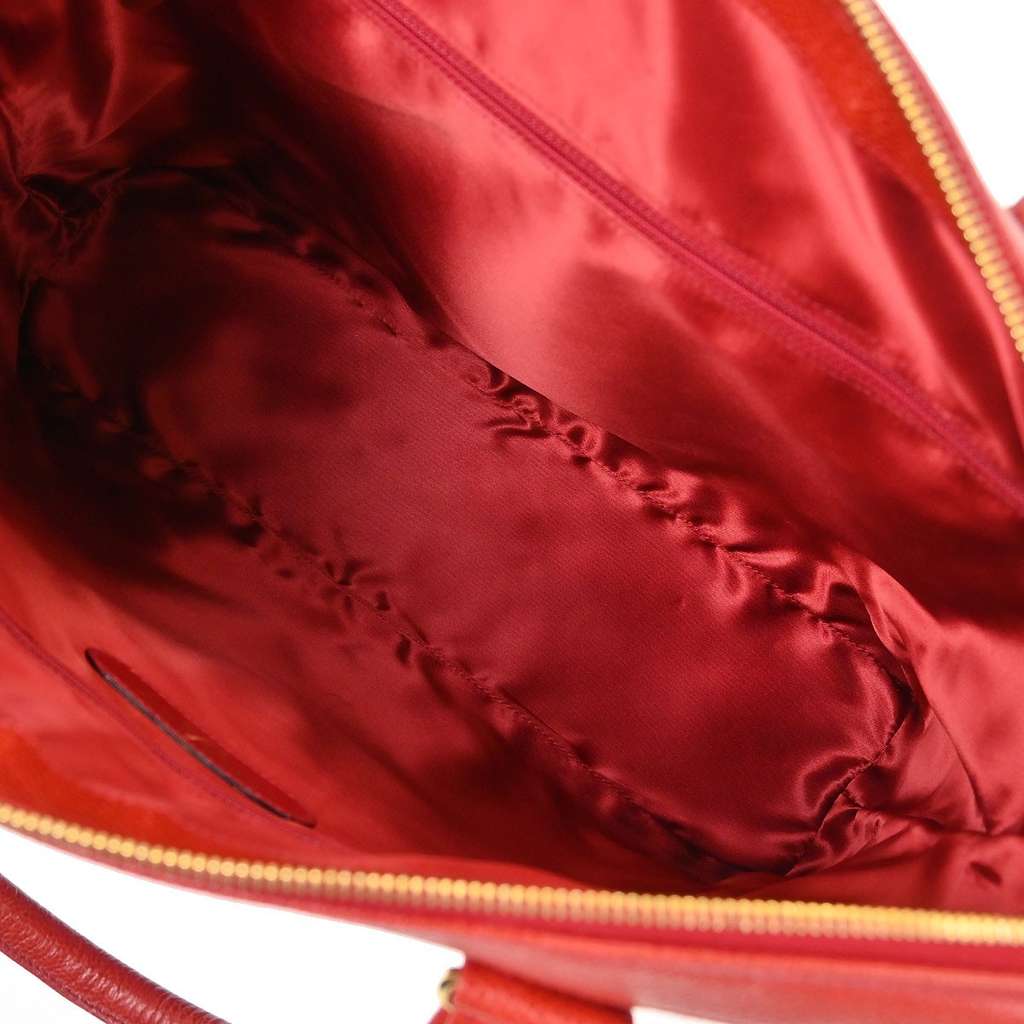 Chanel Vintage CC Front Pocket Briefcase Red Leather Good condition - Inside View