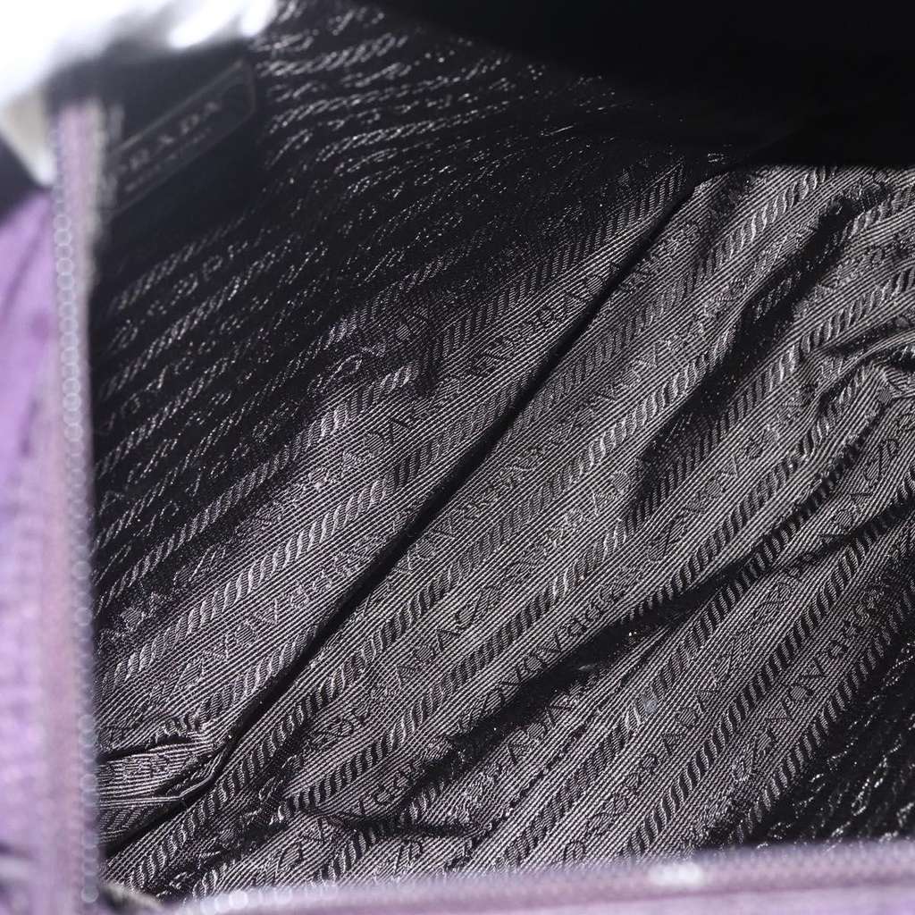 Prada Double Buckle Flap Messenger Bag Purple Good condition - Box View