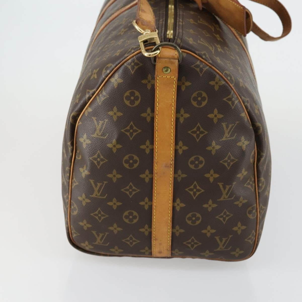 Louis Vuitton Keepall Bandouliere Bag Brown Canvas Fair condition - Model View