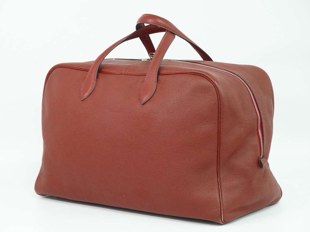Hermès Victoria Travel Bag Red Leather Good condition - Back View