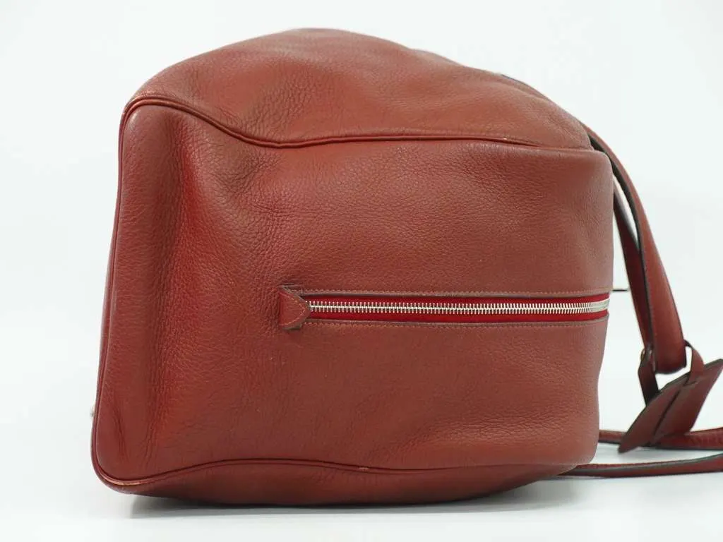 Hermès Victoria Travel Bag Red Leather Good - Inside View