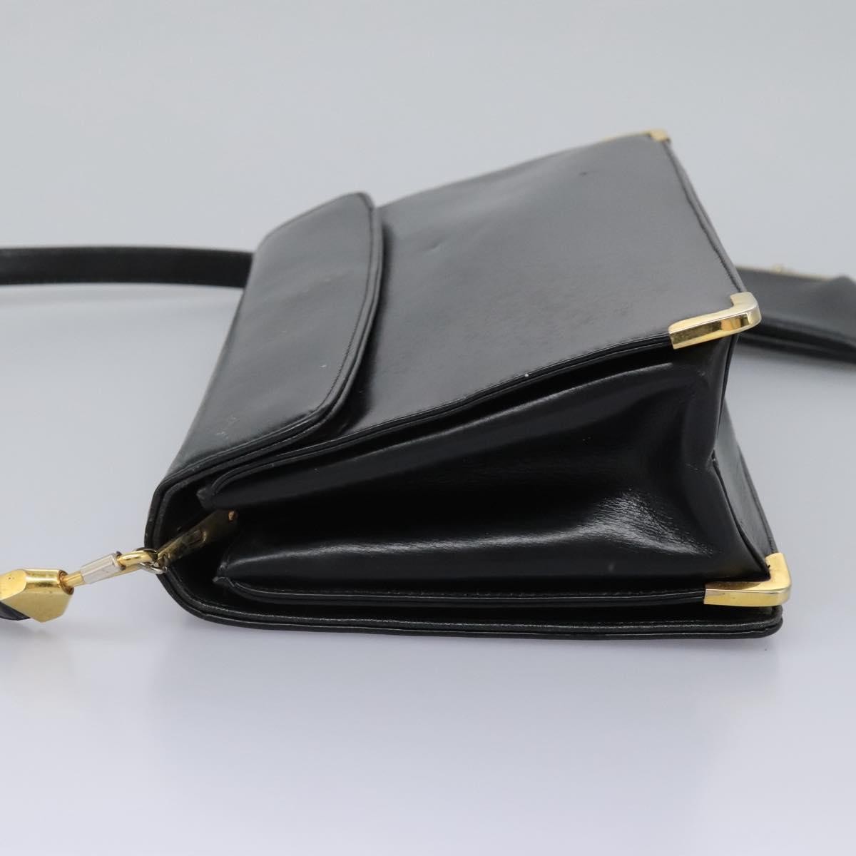 Christian Dior Vintage Shoulder Bag Black Leather Good condition - Inside View