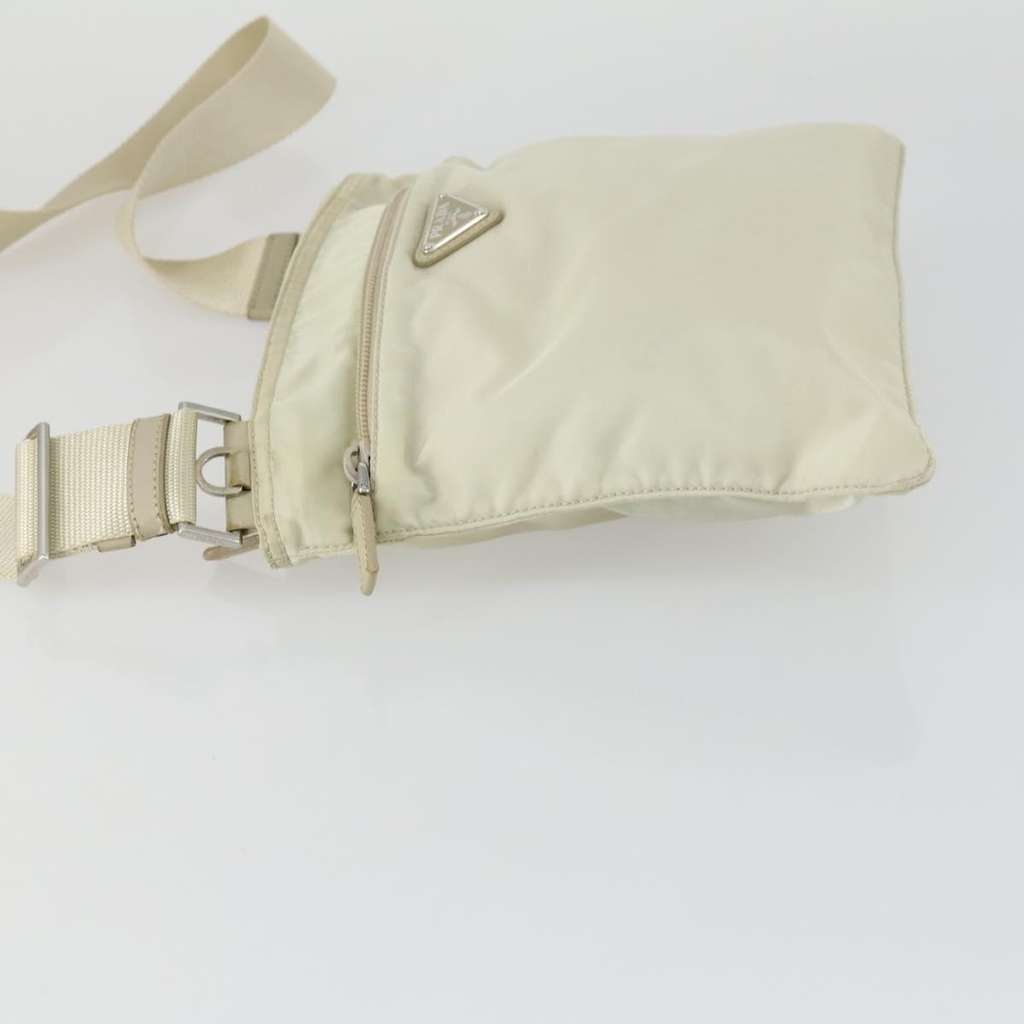 Prada Front Pocket Messenger Bag Beige Fair condition - Model View