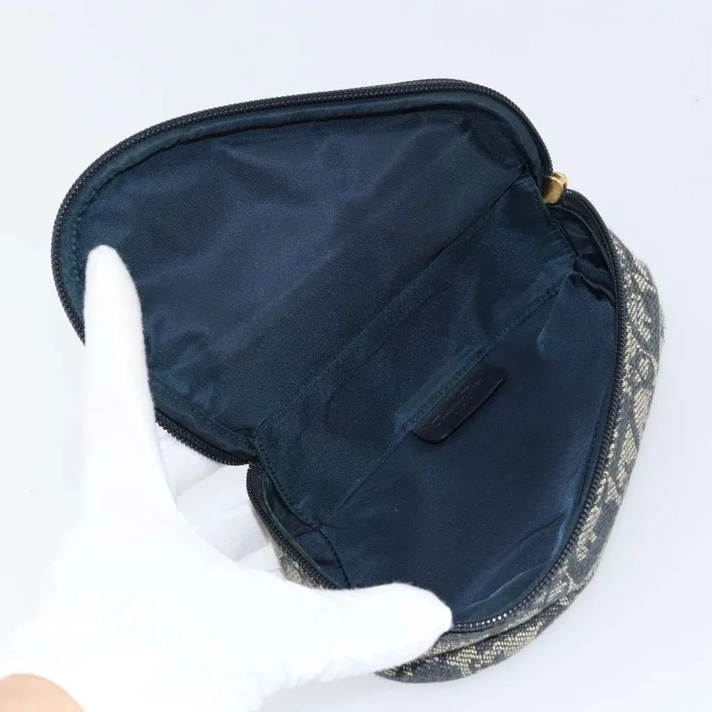 Dior Vintage Saddle Coin Purse Blue Canvas Good - Box View