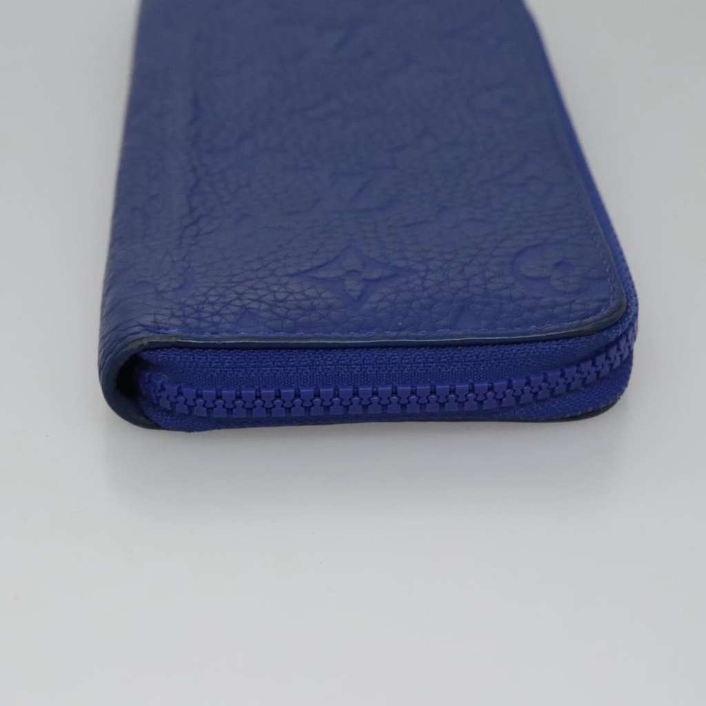 Louis Vuitton Portefeuille zippy Monogramme Empreinte Blue Leather Good condition - Inside View