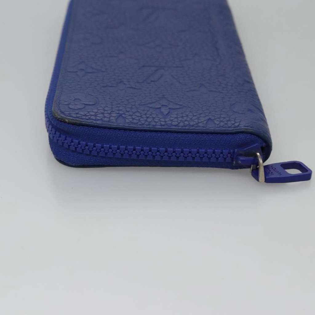 Louis Vuitton Portefeuille zippy Monogramme Empreinte Blue Leather Good condition - Model View