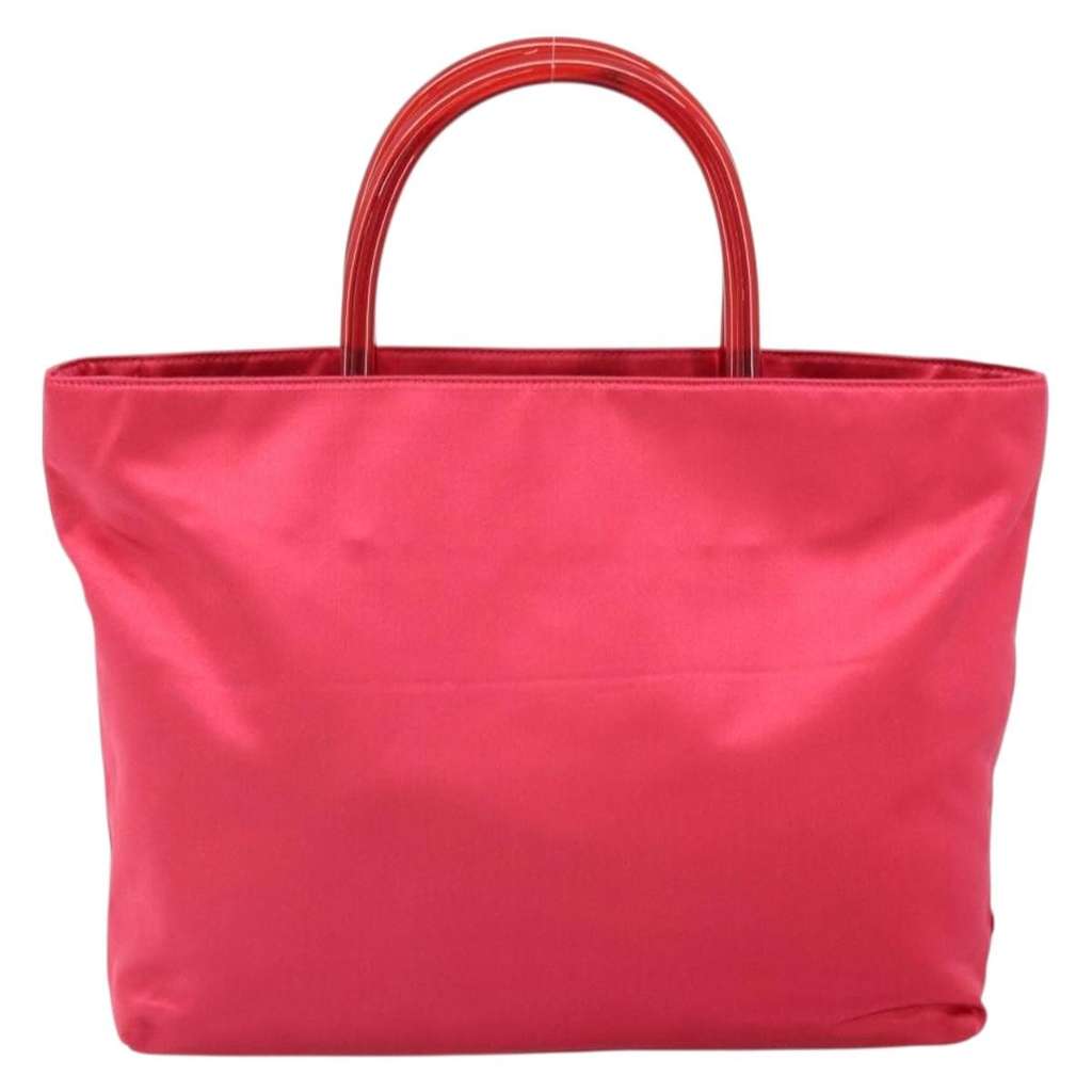 Prada Vintage Handbag Red Satin Good condition - Back View
