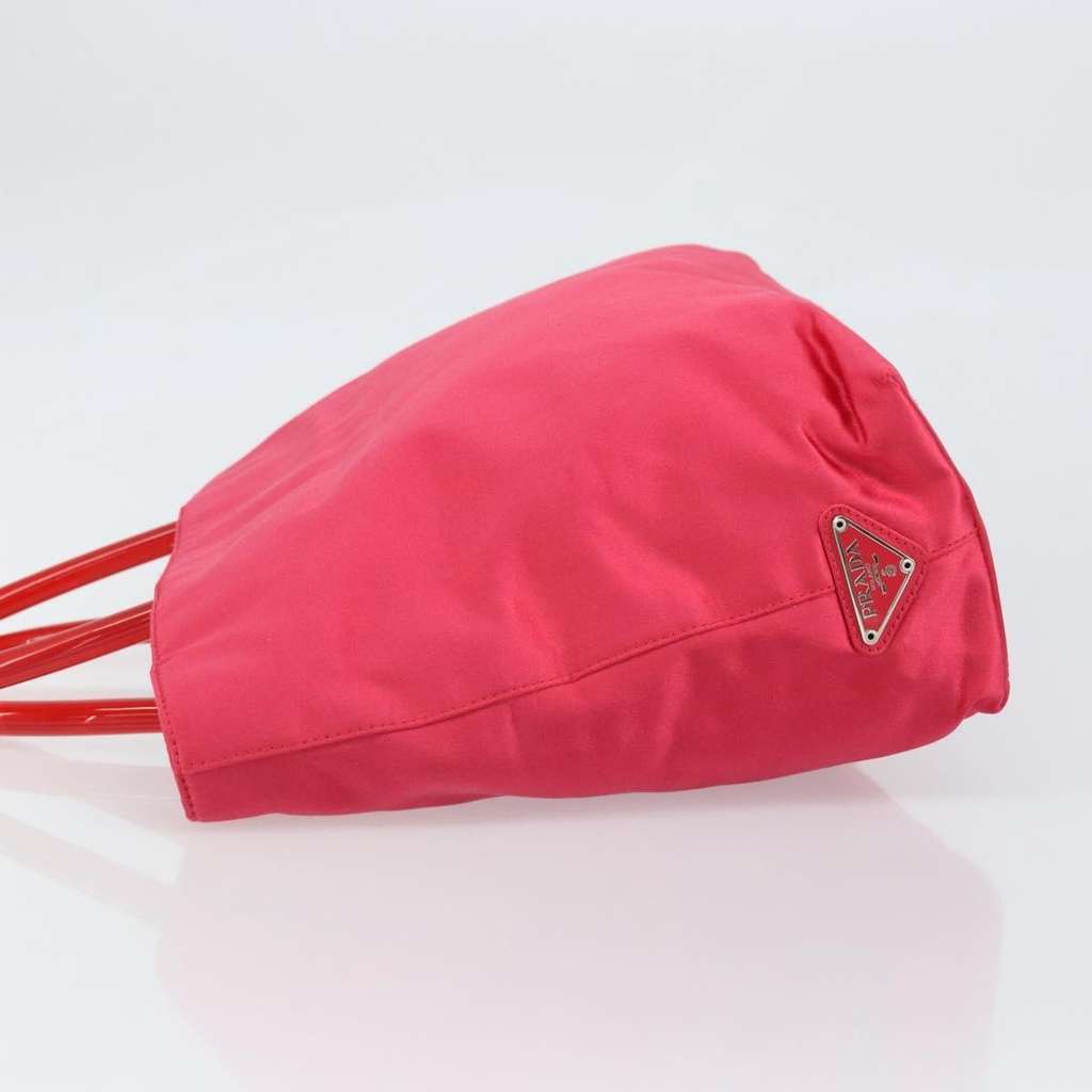 Prada Vintage Handbag Red Satin Good condition - Model View