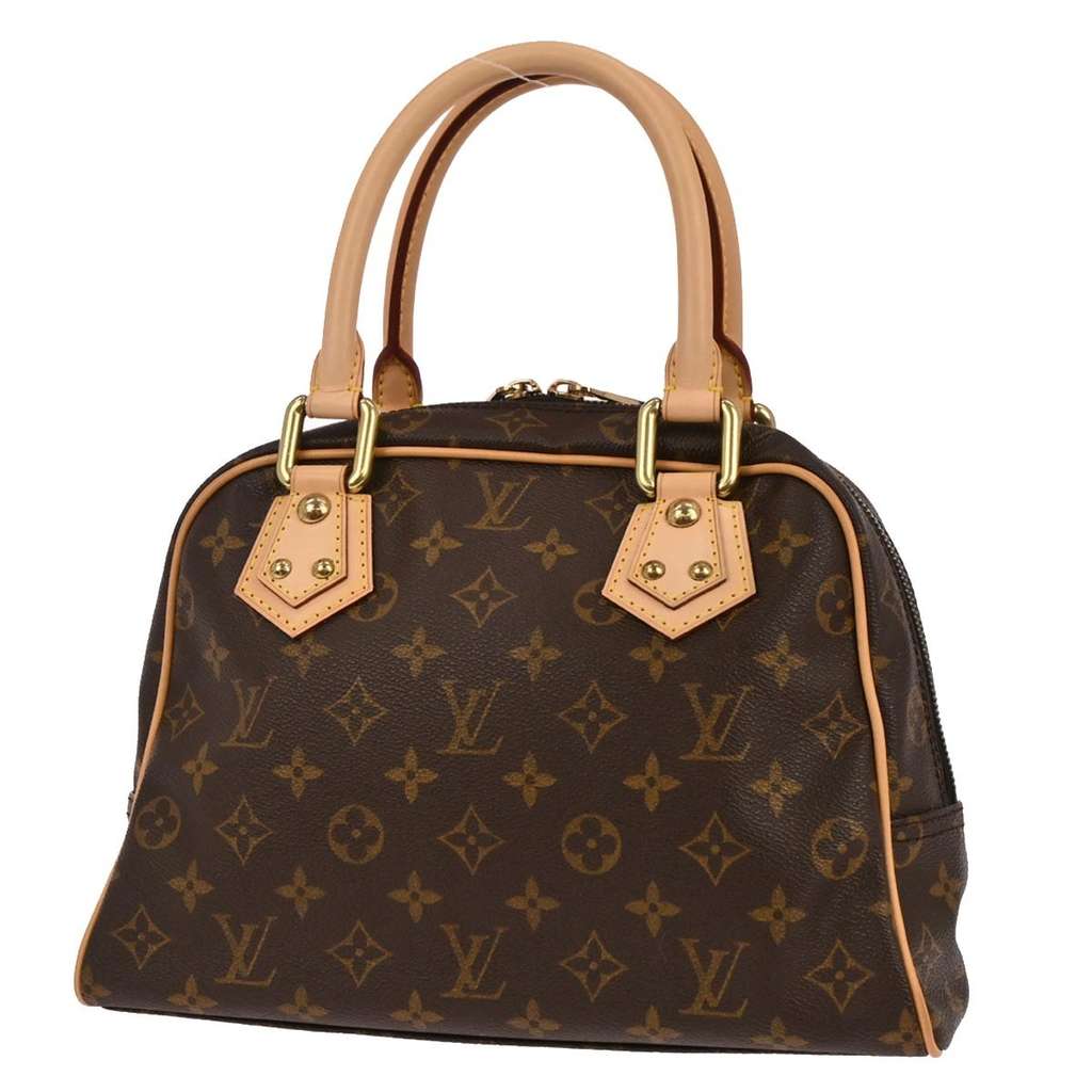 Louis Vuitton Manhattan Handbag Brown Canvas Good condition - Back View