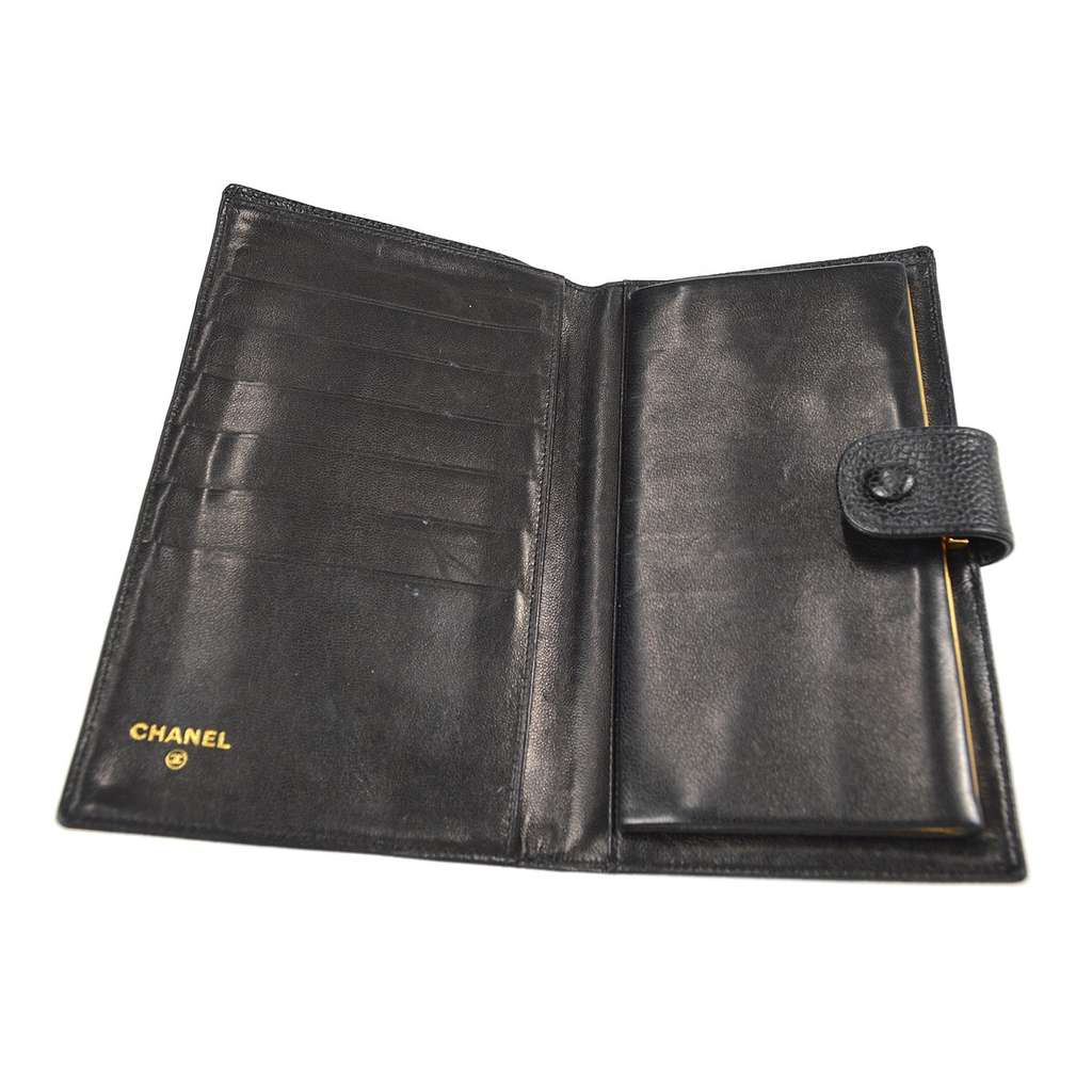 Chanel Timeless CC French Wallet Black Leather Good condition - Inside View