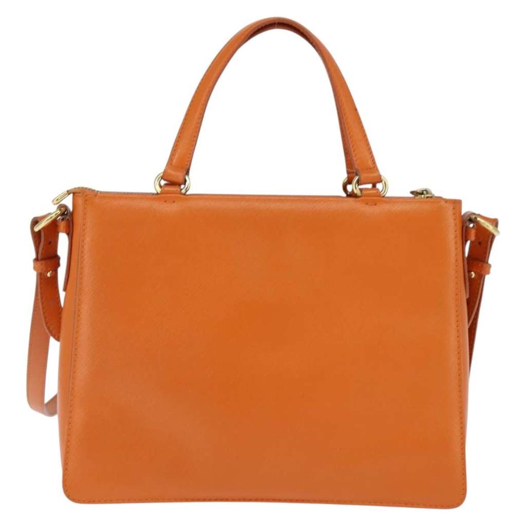 Salvatore Ferragamo Vala tote Orange Leather Good condition - Back View