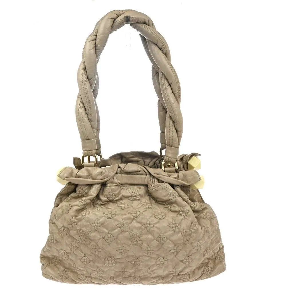 Louis Vuitton Olympe Stratus Handbag Beige Leather Good - Back View