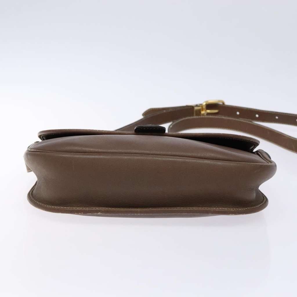 Christian Dior Vintage CD Flap Shoulder Bag Brown Leather Good condition - Box View