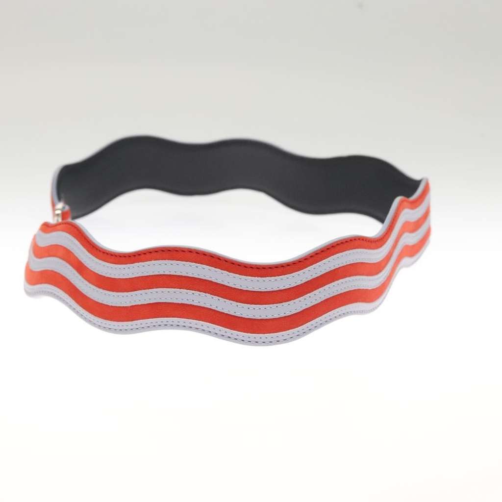 Fendi Zig Zag Shoulder Strap Orange Leather Good condition - Inside View