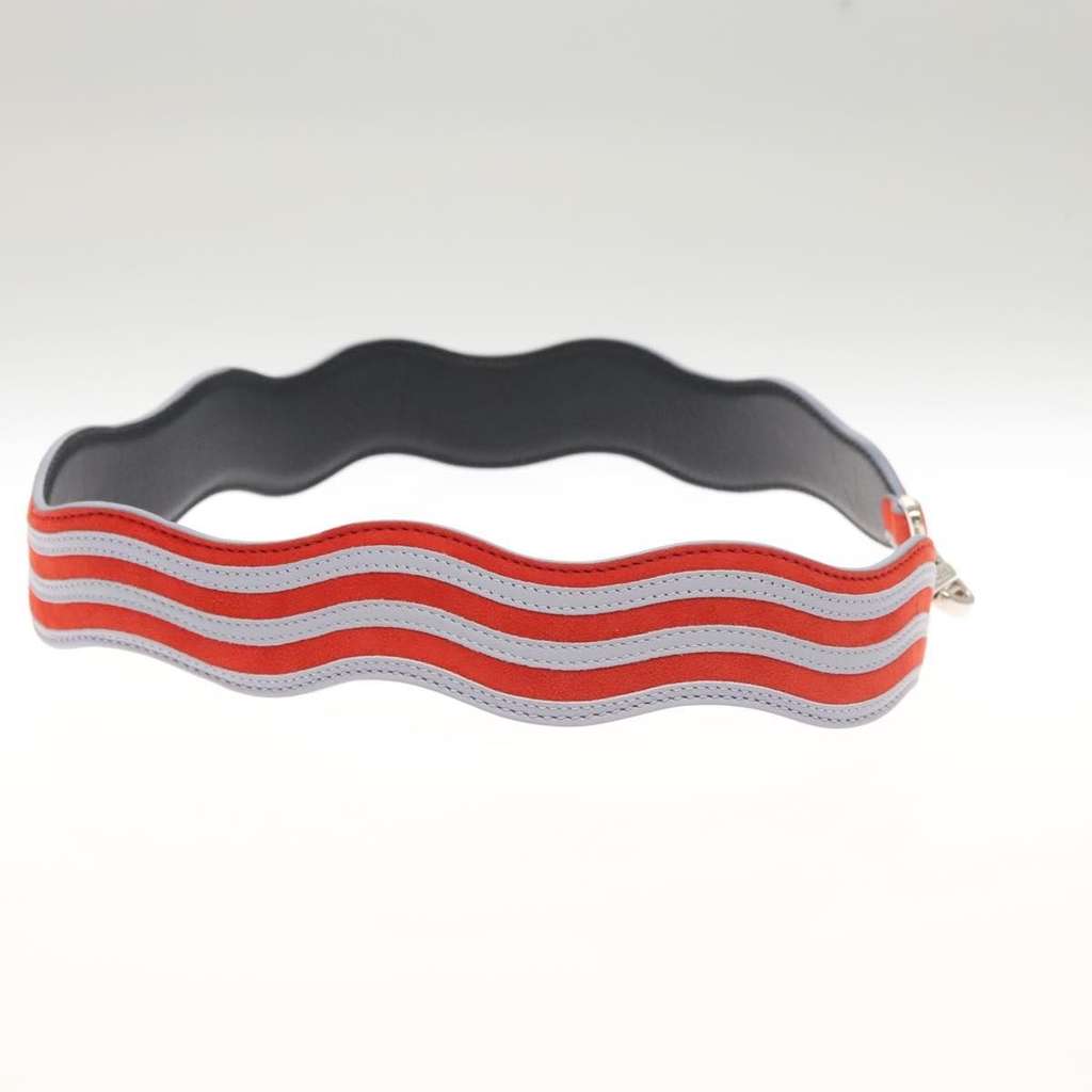 Fendi Zig Zag Shoulder Strap Orange Leather Good condition - Model View