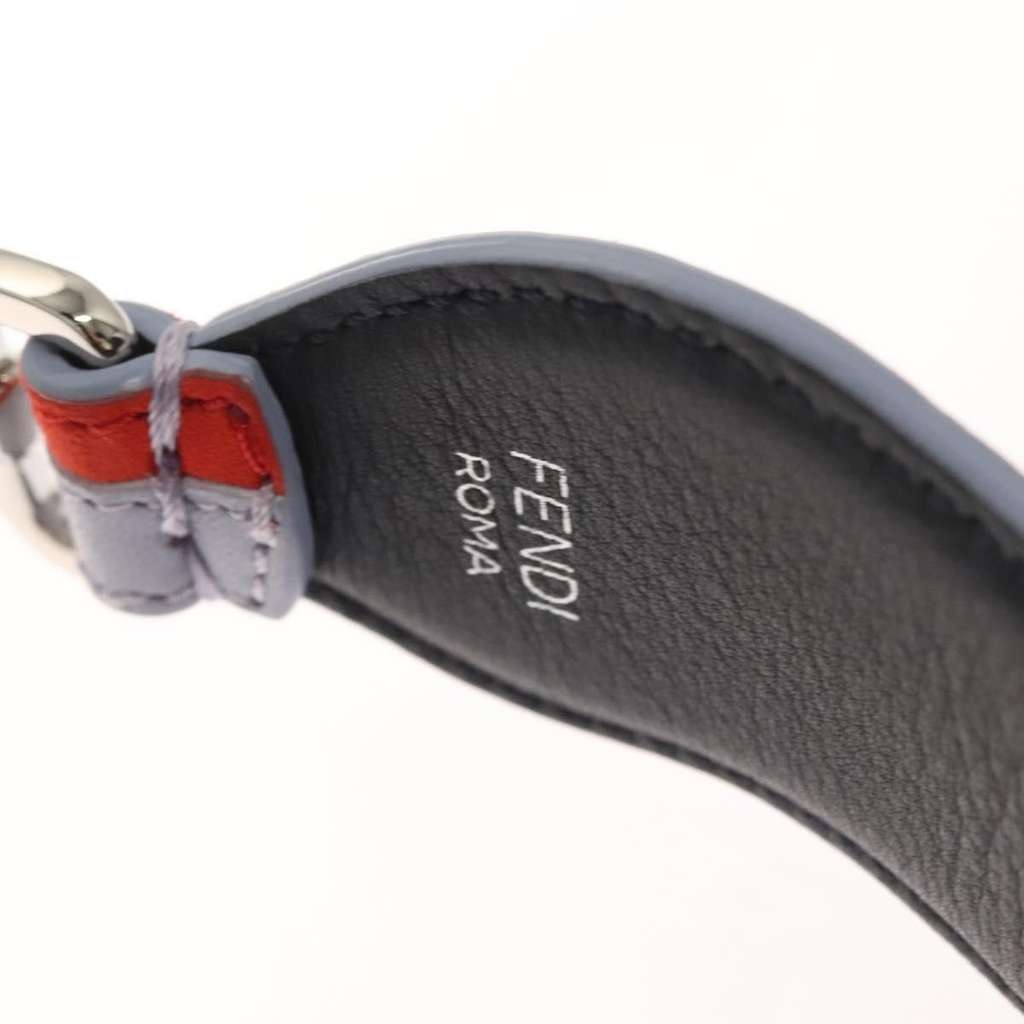 Fendi Zig Zag Shoulder Strap Orange Leather Good condition - Box View