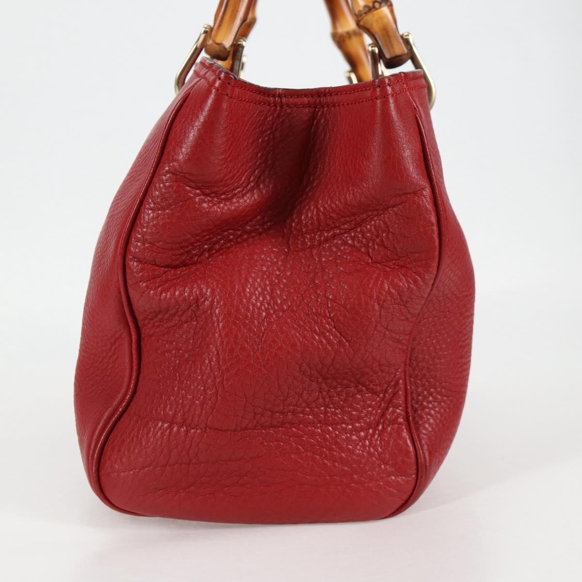 Gucci Bamboo Shopper Tote Red Leather Good condition - Inside View