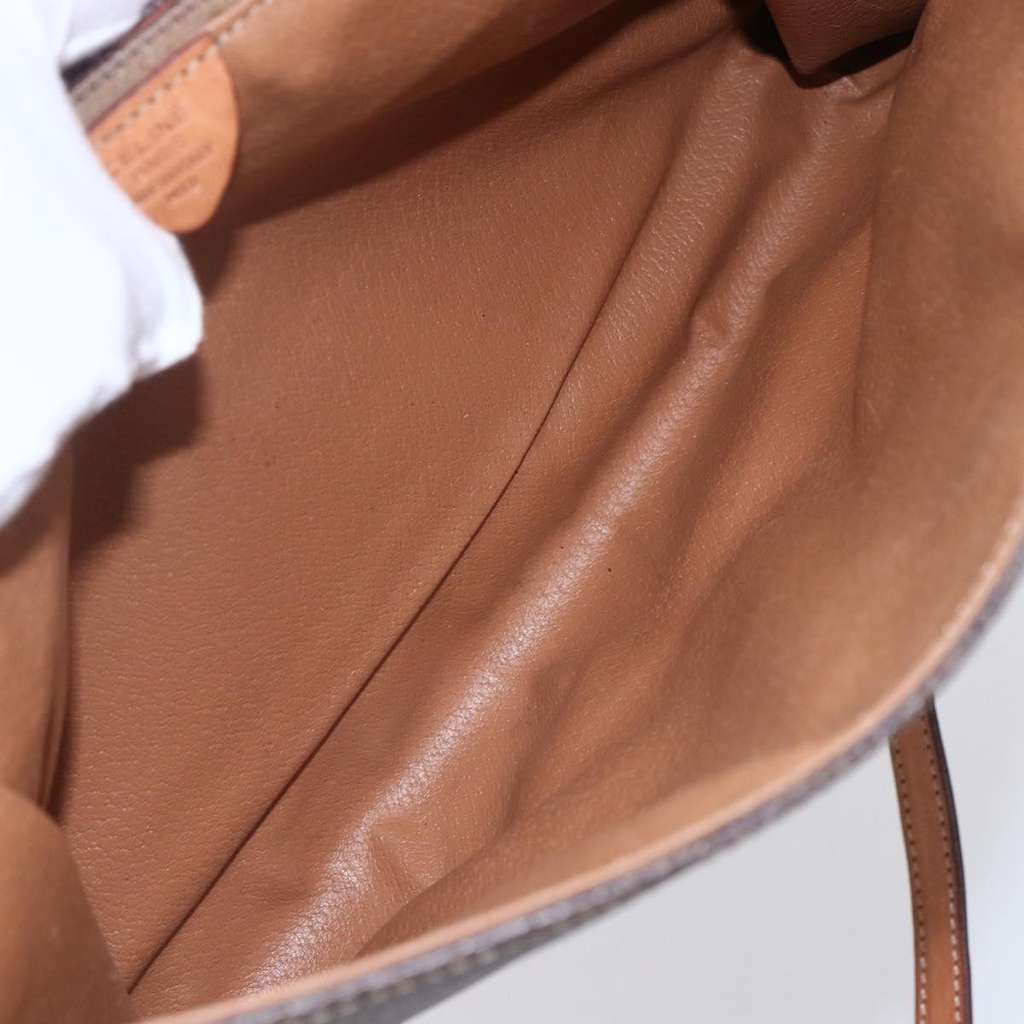 Celine Vintage Macadam Circle Logo Shoulder Bag Brown Canvas Good condition - Box View
