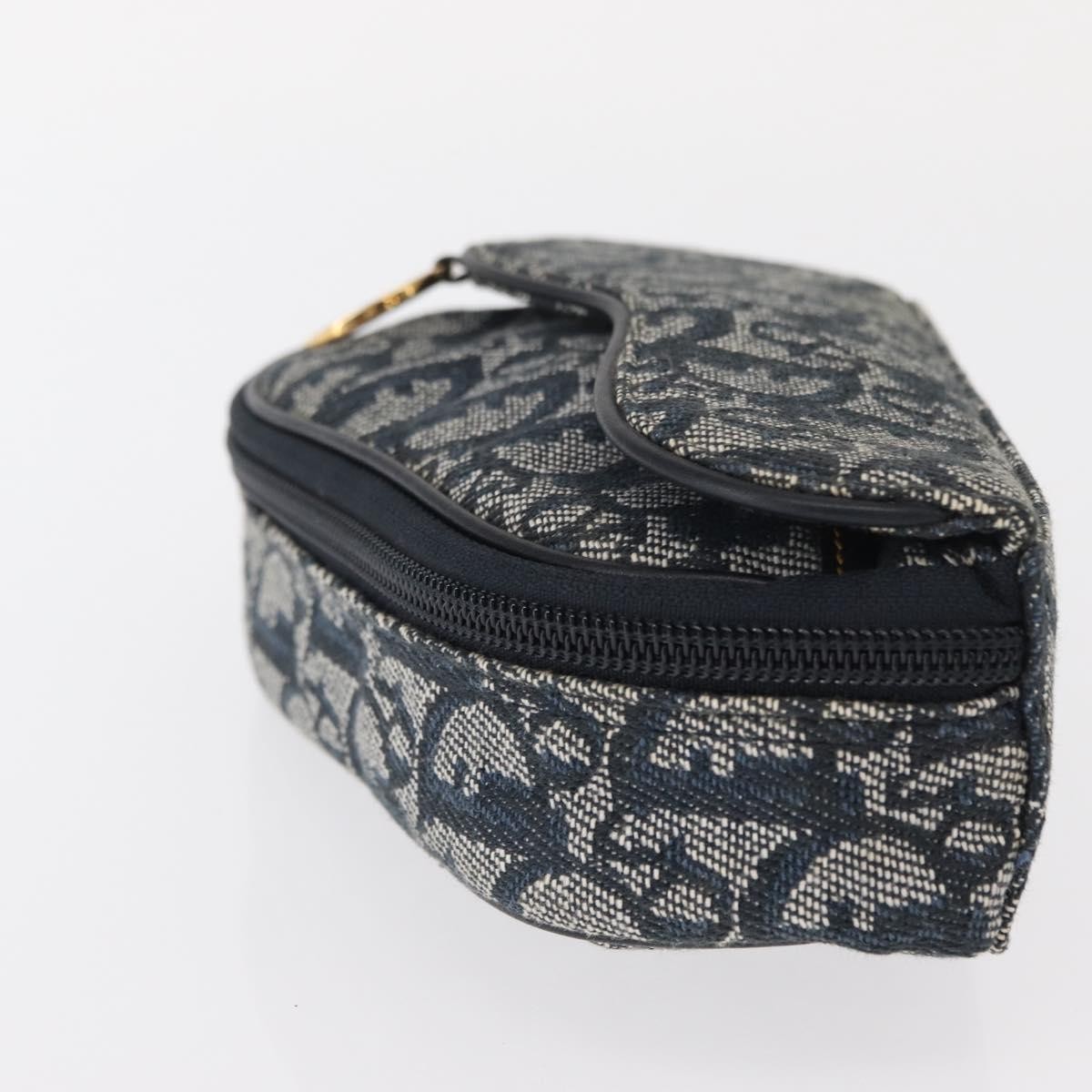 Christian Dior Saddle Zip Pouch Blue Canvas Good condition - Inside View
