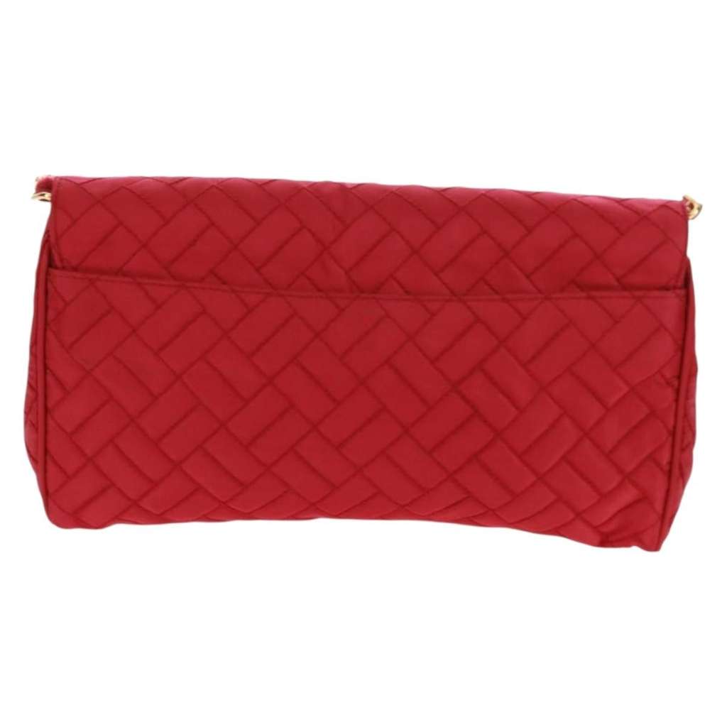 Prada Pushlock Chain Flap Bag Red Good condition - Back View