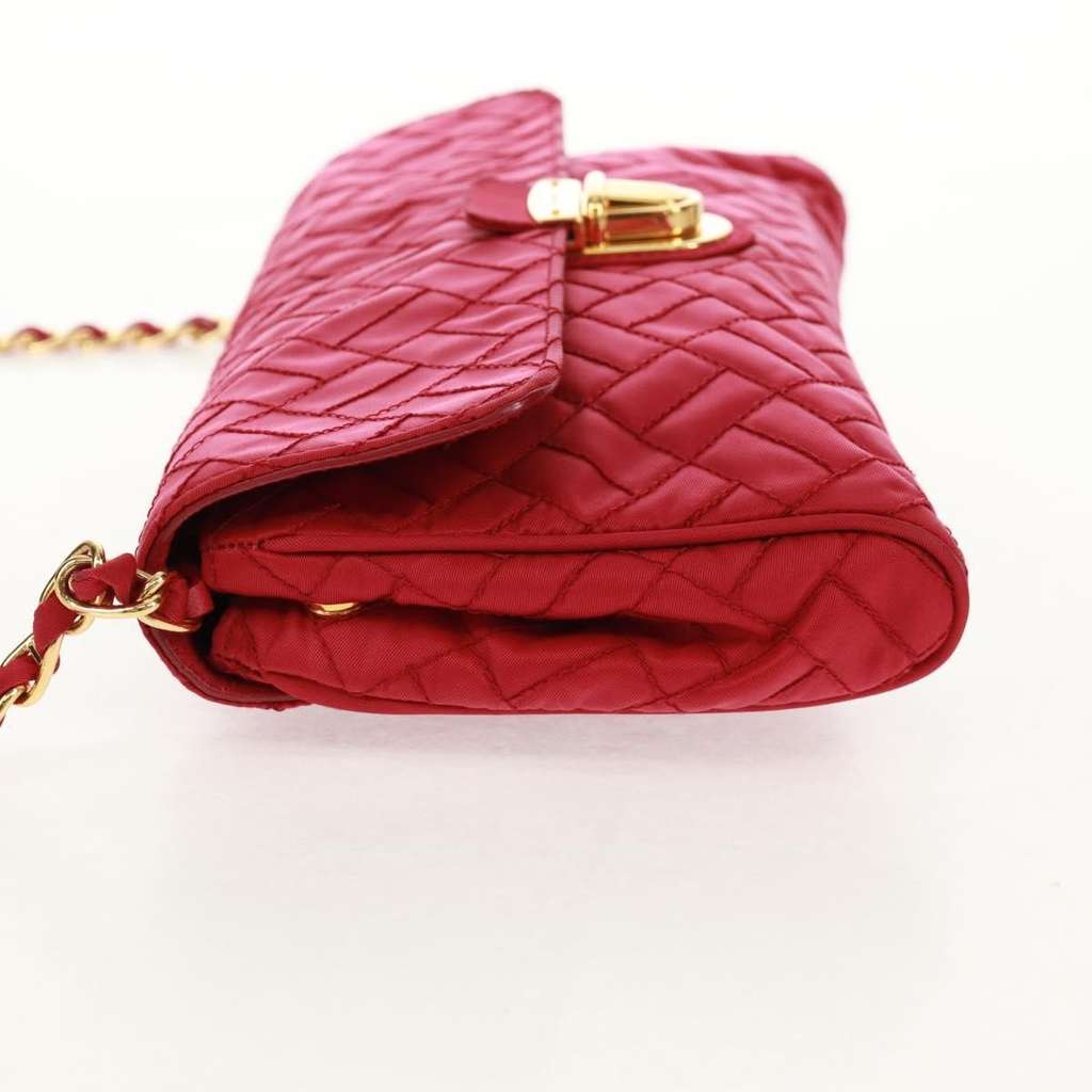Prada Pushlock Chain Flap Bag Red Good condition - Inside View