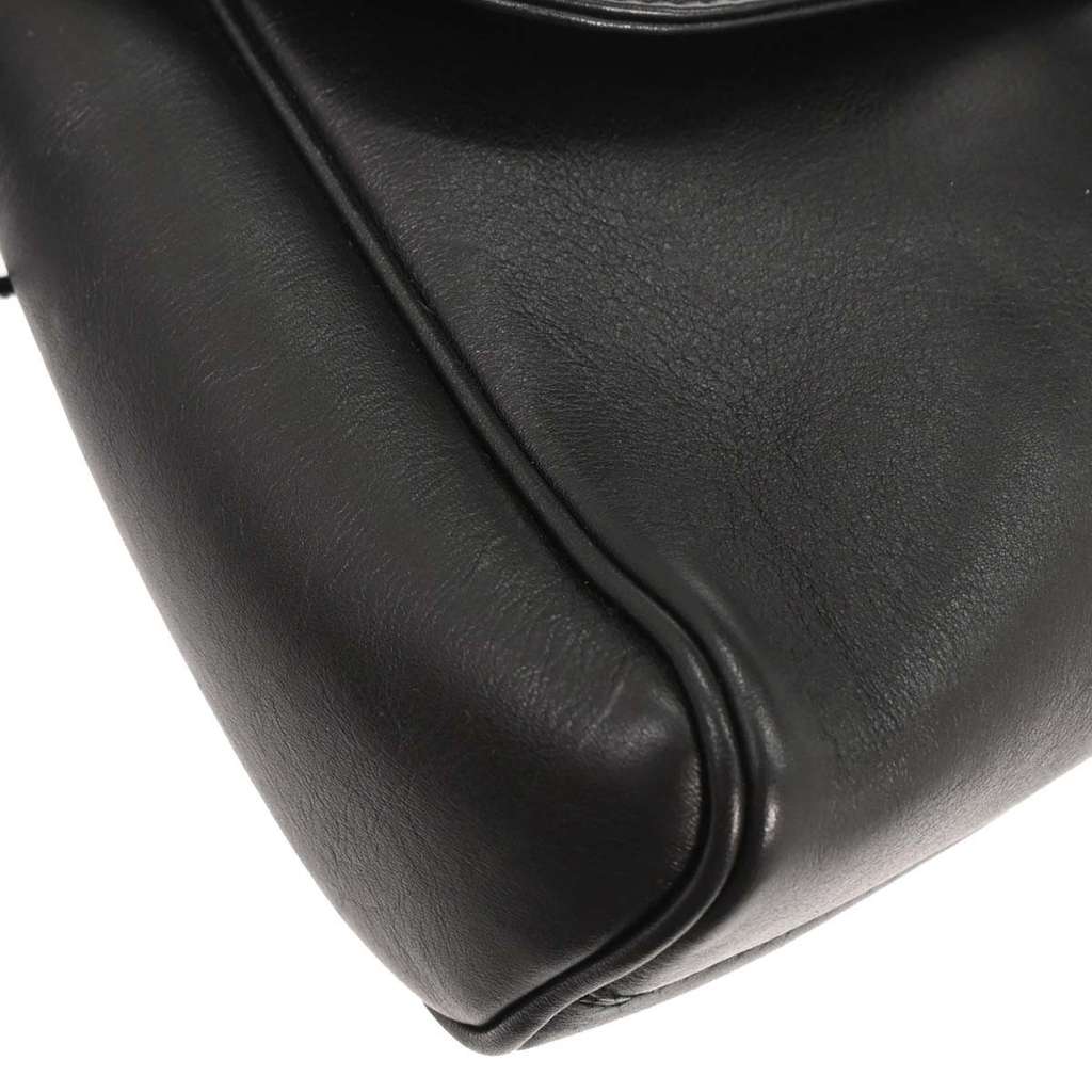Salvatore Ferragamo Gancini handbag Black Leather Good condition - Box View