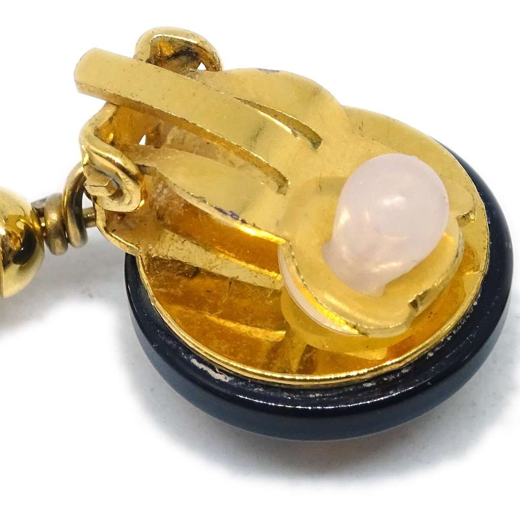 Chanel CC Dangle Earrings Gold Good condition - Inside View