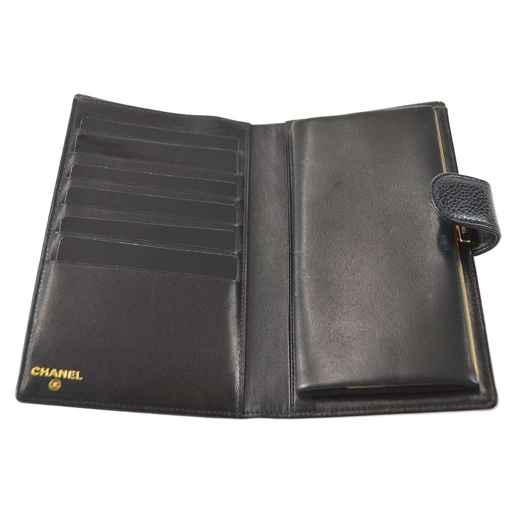 Chanel Timeless CC French Wallet Black Leather Good condition - Inside View