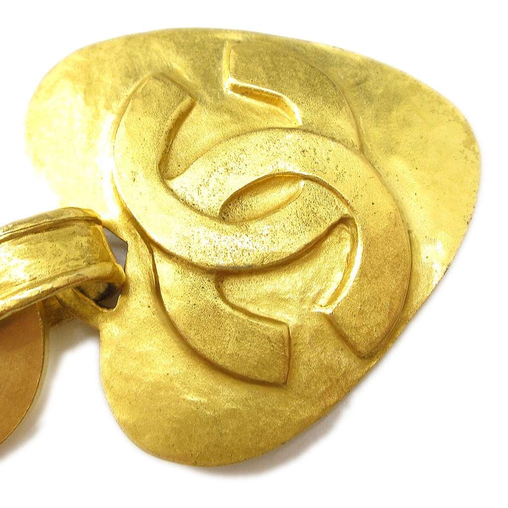 Chanel Vintage Heart Chain Belt Gold Metal Good condition - Inside View