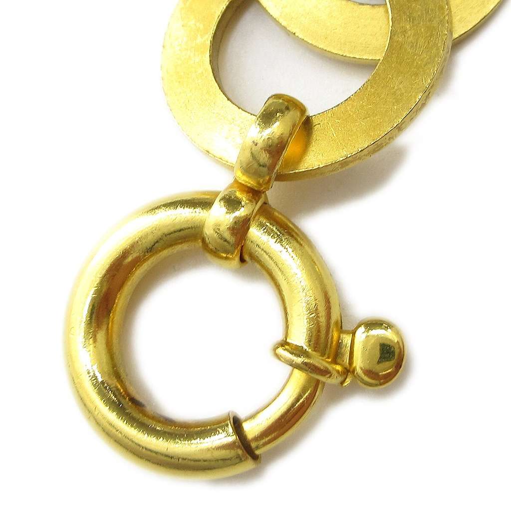 Chanel Vintage Heart Chain Belt Gold Metal Good condition - Model View