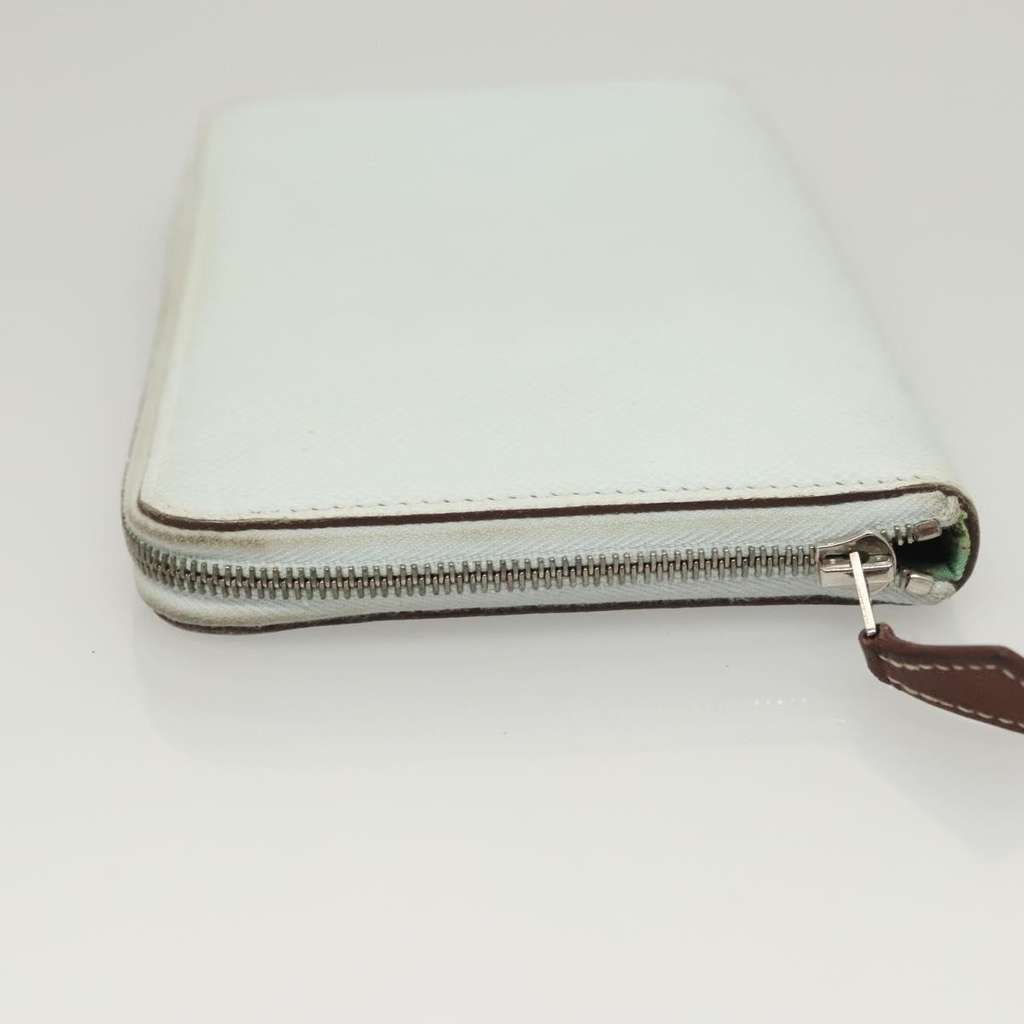 Hermès Azap Zip Around Wallet Blue Leather Good condition - Model View