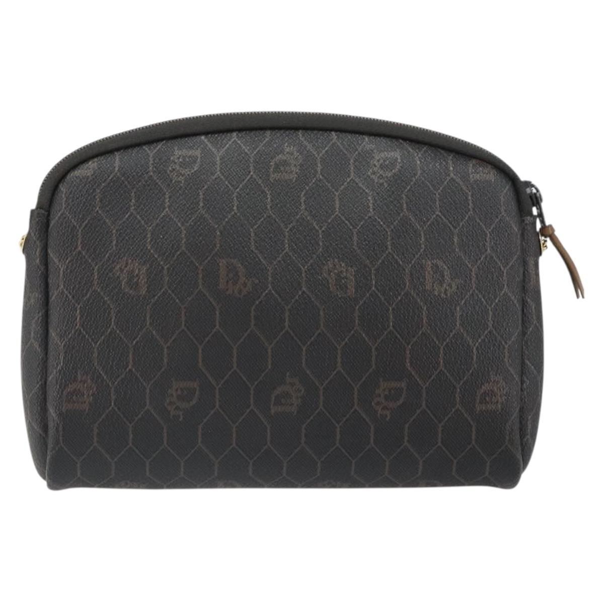 Christian Dior Vintage Honeycomb chain Black Canvas Good condition - Back View