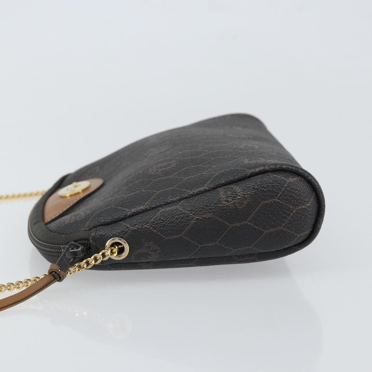 Christian Dior Vintage Honeycomb chain Black Canvas Good condition - Model View