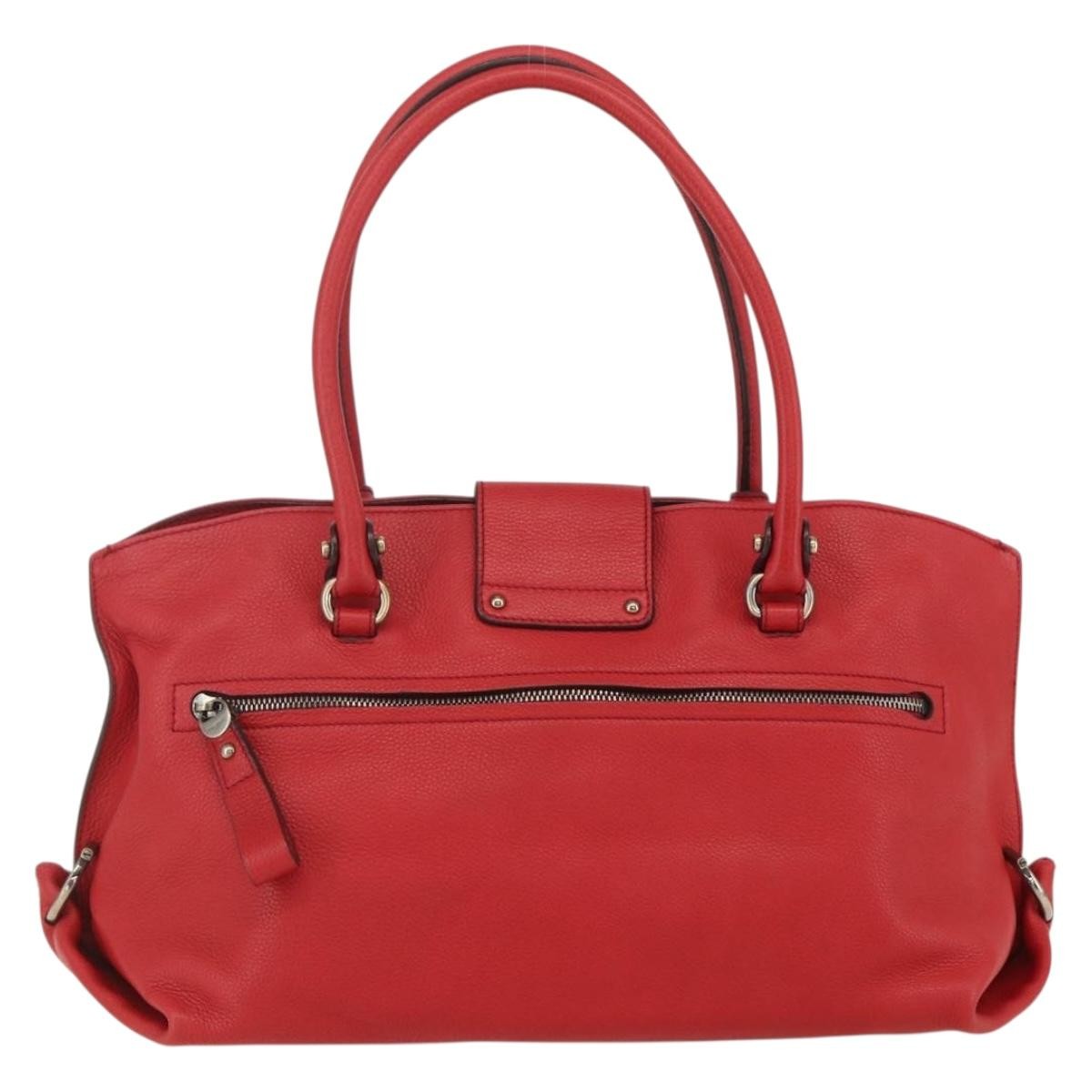 Salvatore Ferragamo Soft Sofia Tote Red Leather Good condition - Back View