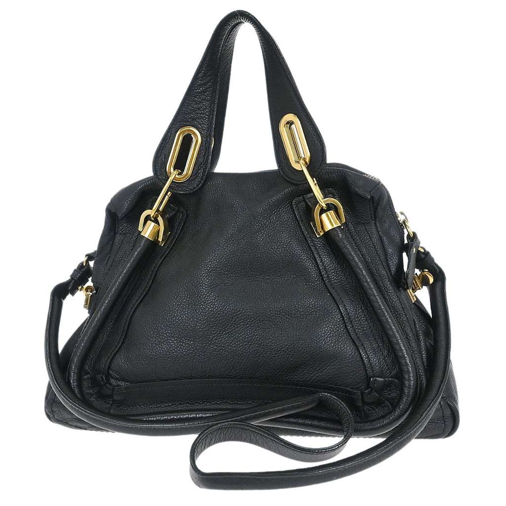 Chloe Paraty Top Handle Bag Black Leather Fair condition - Back View
