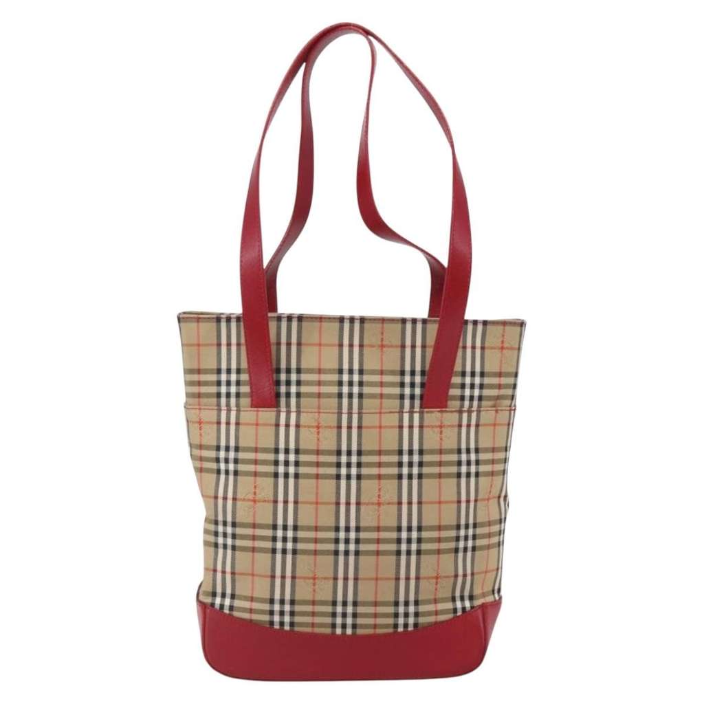 Burberry Nova Check Tote Beige Canvas Good condition - Back View