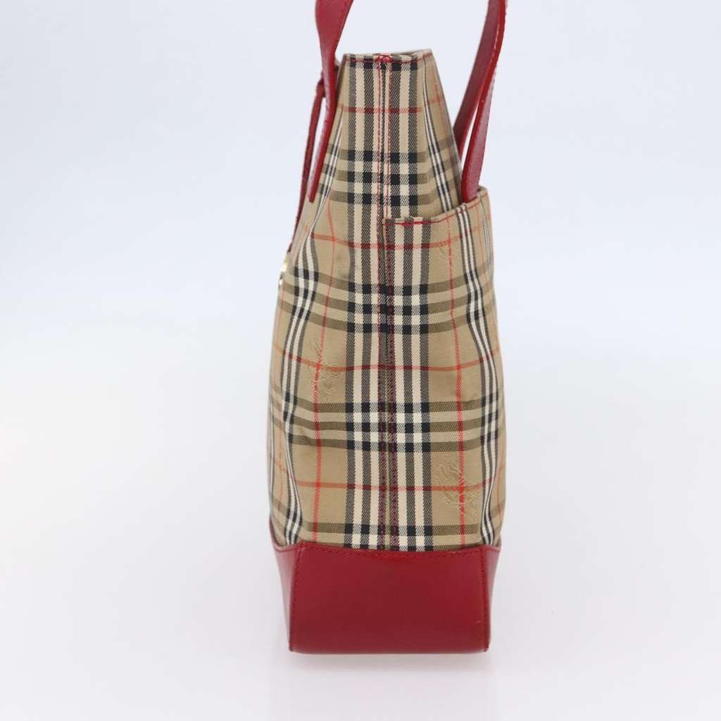 Burberry Nova Check Tote Beige Canvas Good condition - Model View