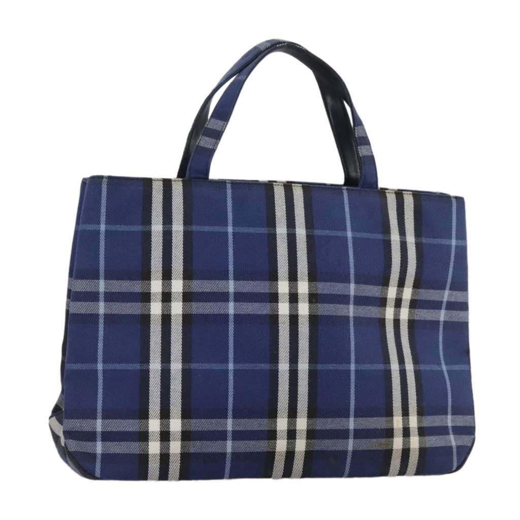 Burberry Nova Check Tote Blue Canvas Good condition - Back View
