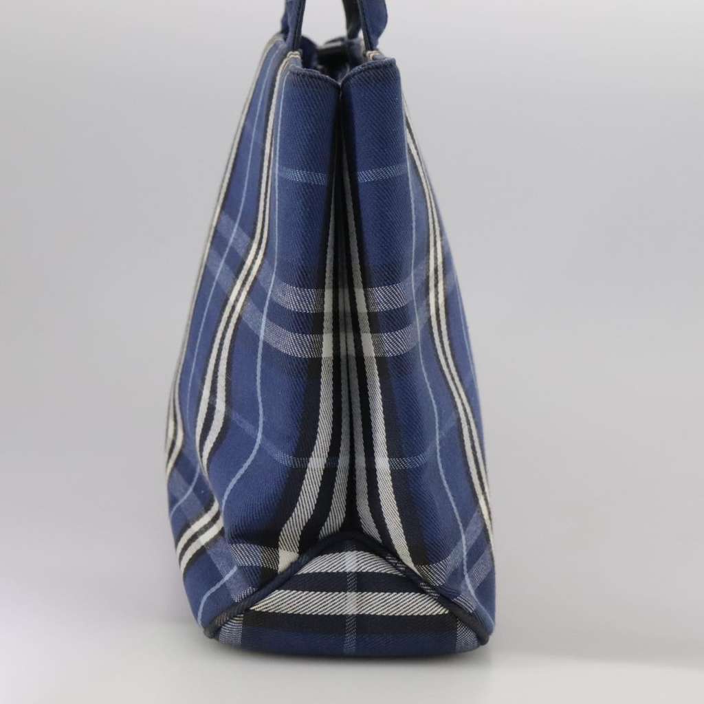 Burberry Nova Check Tote Blue Canvas Good condition - Model View