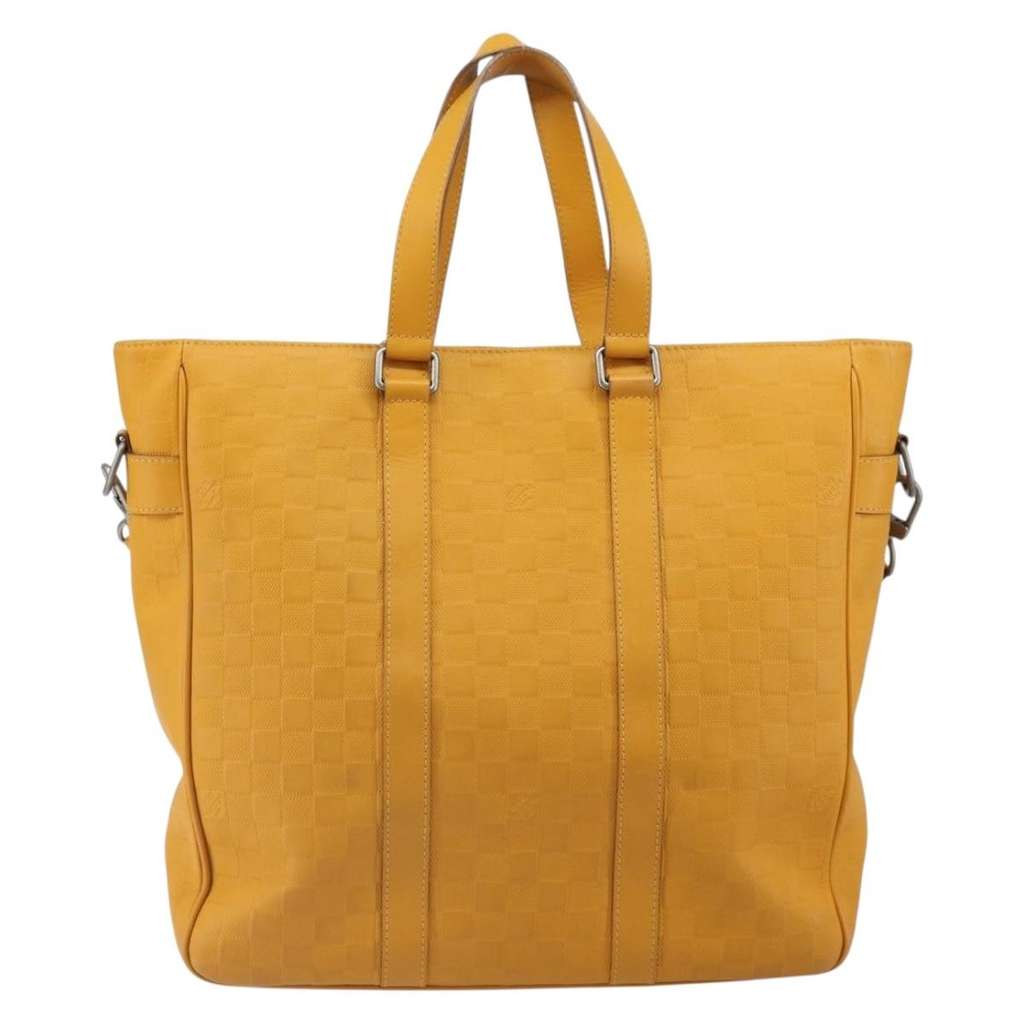 Louis Vuitton Tadao Handbag Yellow Leather Good condition - Back View