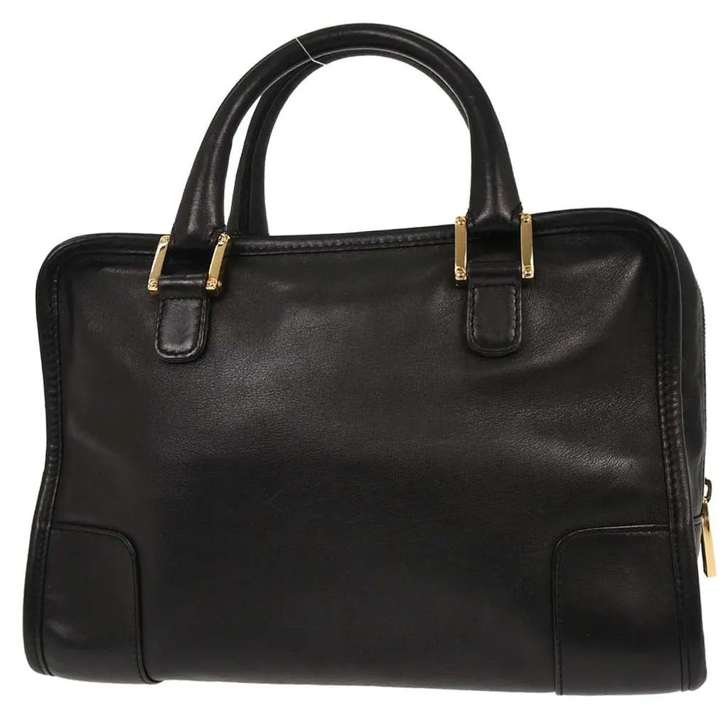 Loewe Amazona Bag Black Leather Good - Back View