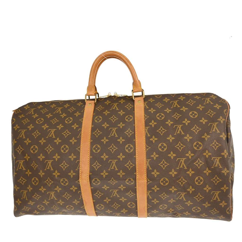 Louis Vuitton Keepall Bag Brown Canvas Fair condition - Back View