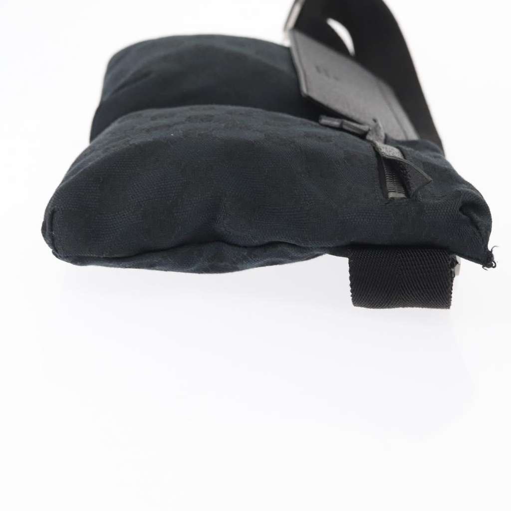 Gucci Vintage Double Belt Bag Black Canvas Good condition - Inside View