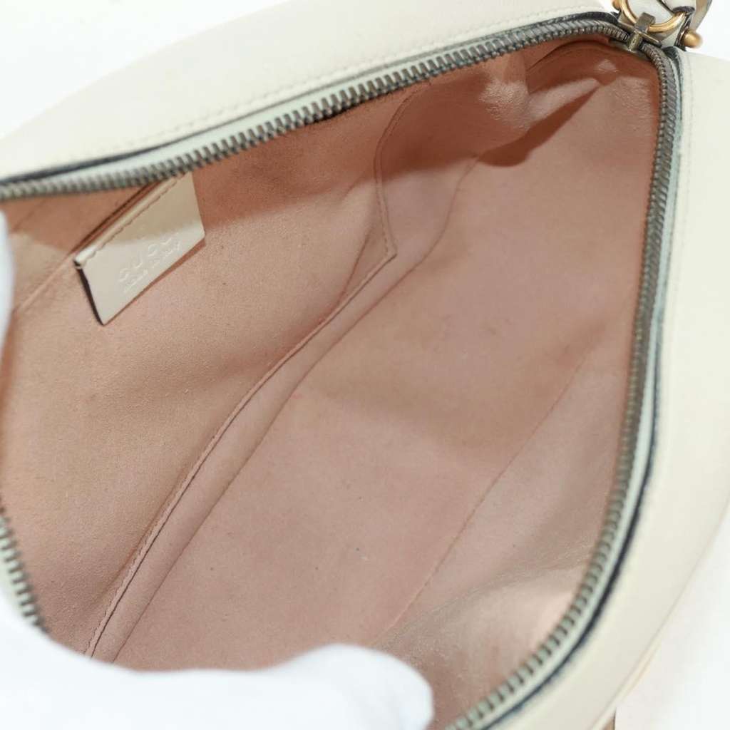 Gucci GG Marmont Camera Bag White Leather Good condition - Box View
